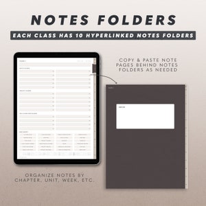 Student Digital Notebook | 12 Subject Academic Notebook for Goodnotes ...