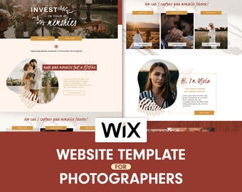 Boho Photography Wix Website Template: Wedding & Coach