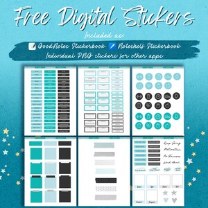 Portrait Fitness Digital Planner for iPad and Tablet | Undated Wellness ...