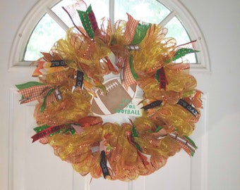 Fall is for football sports circle autumn wreath, fall decor, autumn decor, fall wreath, autumn wreath, gift, football gift, football wreath