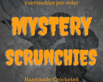 Mystery Color Crochet Scrunchies, Blind Bag, Two Pack