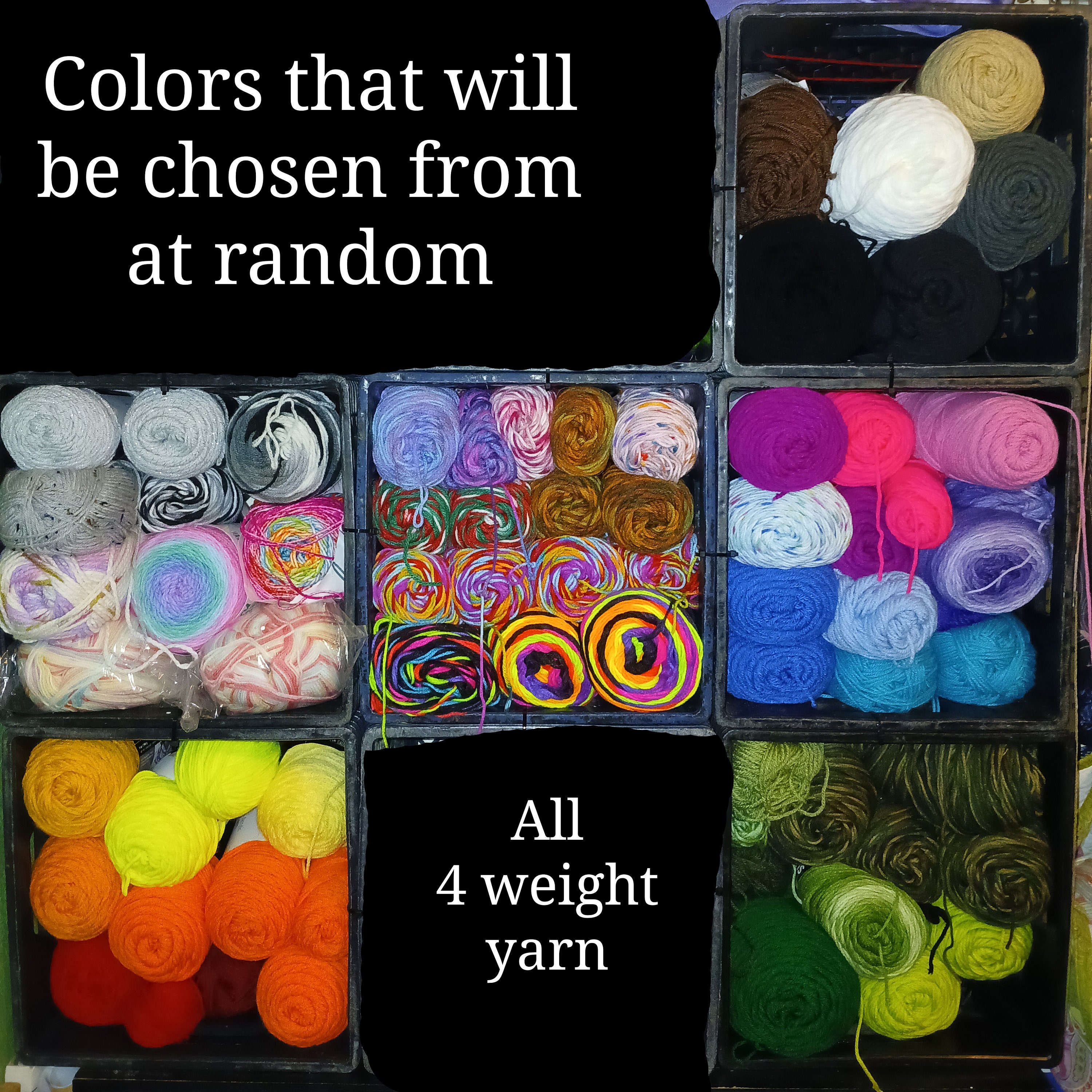 Mystery Color Crochet Hair Scrunchies, Two Pack, Blind Bag 