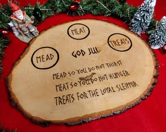 Handburned Yule Tray – Nordic Christmas Offering Plate