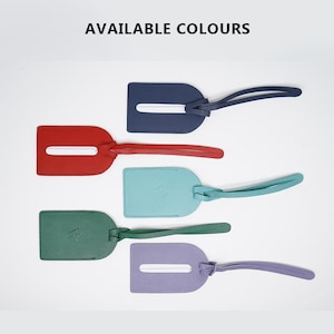 Personalized Full-Grain Leather Luggage Tag: Travel Bag Accessory