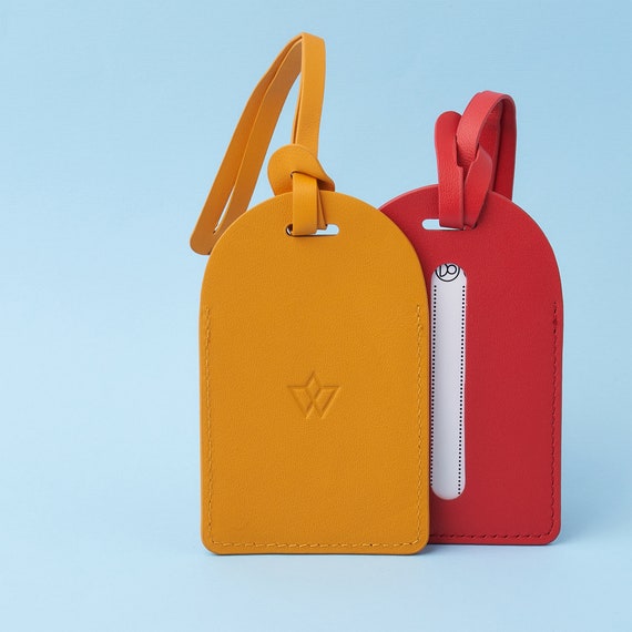 Leather Luggage Tag by Wasama Colours 