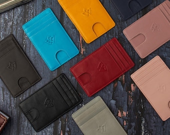 Portefeuille en cuir à 3 cartes pour téléphone : porte-cartes à coller - Le classique PRATIQUE