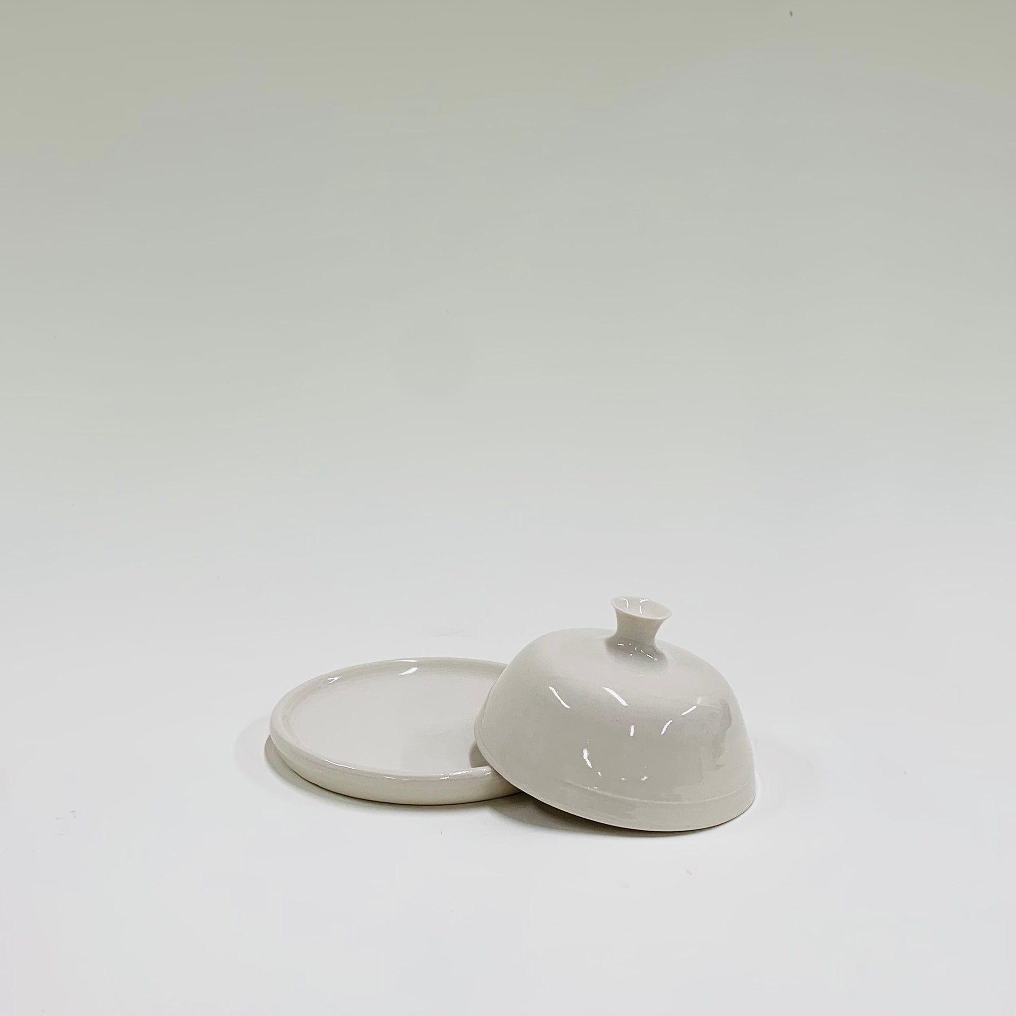 Classic white ceramic butter dish white butter dish Etsy