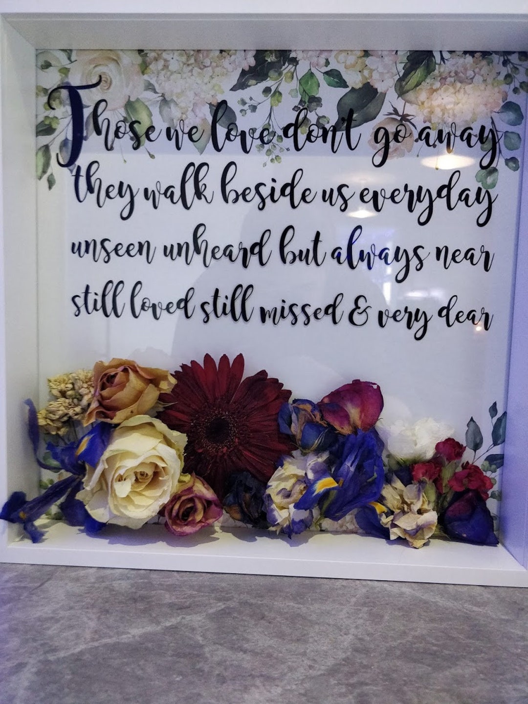 Shadow Box Funeral Flowers Preservation Preserved Flowers Modern Flower