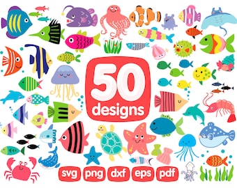 Download Cute Fish Svg Etsy