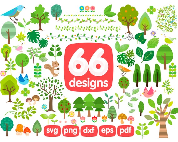 Download Free Tree Clipart Tree Svg Palm Tree Clipart Tree Silhouette Etsy SVG DXF Cut File