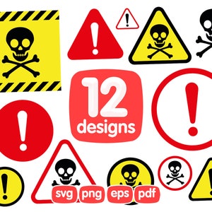 12 Danger Notice Mark Cliaprt Bundle, Danger Signs Clipart, Danger Signs Png, Danger Signs Cricut, Danger Signs Eps, Danger Signs Print