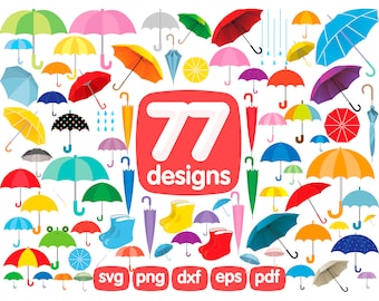 77 Umbrella Clipart Bundle, rain clipart, weather clipart, umbrella svg, umbrella vector, digital umbrella,umbrella png, umbrella graphics