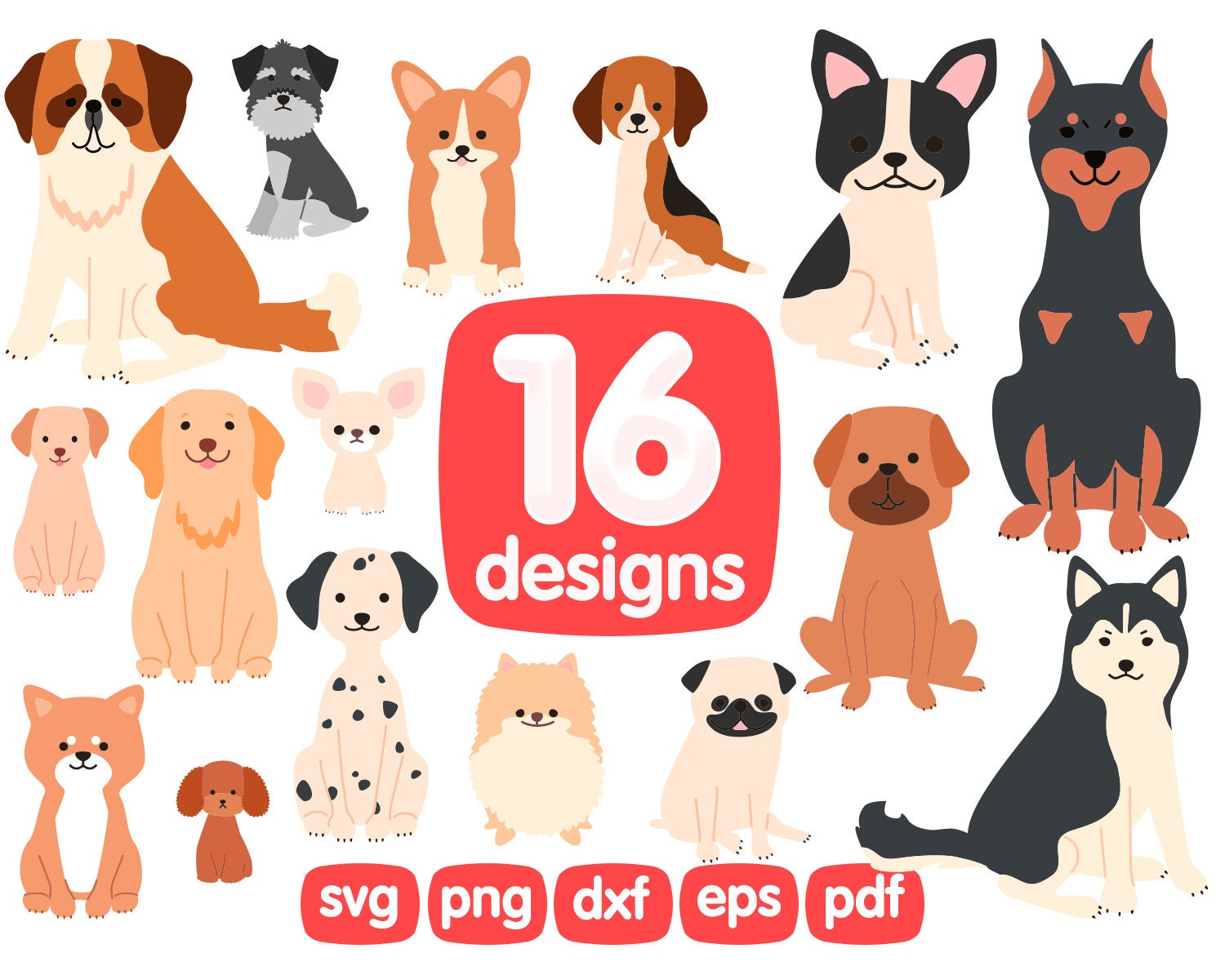 Download Dogs Clipart Svg Puppy Clipart Animal Clipart Pet Clipart Etsy