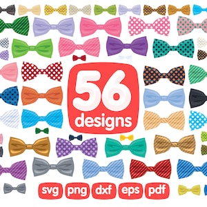 56 Tie Bow Clipart Bundle, Tie Bow Print, Tie Bow Cartoon, Cute Clip Art, Tie Bow Eps, Shape, Tie Bow Rainbow, Tie Bow Multicolor