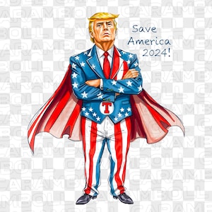 Donald Trump Save America 2024 PNG