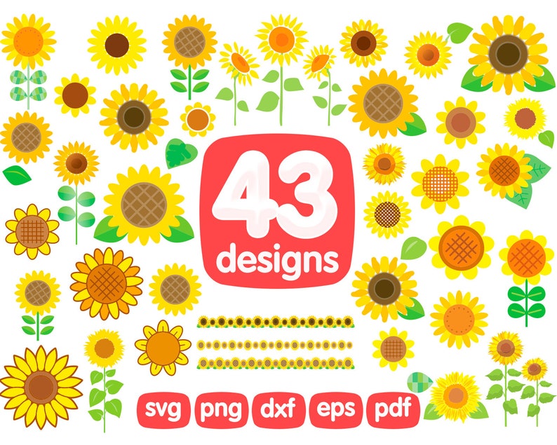 Download Clip Art Art Collectibles Sunflower Cut File Sunflower Monogram Png Dxf Eps Sunflower Vector Sunflower Silhouette Sunflower Svg Sunflowers Clipart Sunflower Png