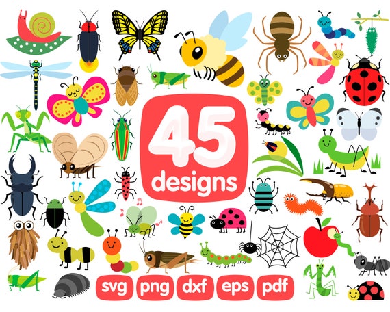 Download Insect Svg Butterfly Svg Insect Clipart Dragonfly Svg Bug Etsy