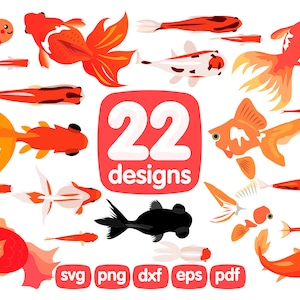 22 Gold Fish Clipart Bundle, fish clipart, goldfish svg, gold fish svg, fish png, goldfish bowl, goldfish bowl, goldfish vector