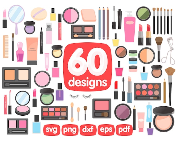 60 Cosmetics Clipart Bundle, Makeup Clipart, Beauty Clipart, Fashion Clipart, Cosmetic Clipart, Make Up Clipart, Nail Polish, Perfume