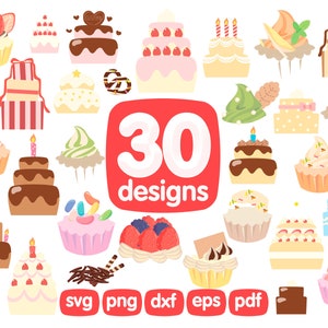 30 Pie Clipart Svg, Pie Svg, Deser Clipart, Ciasto Svg, Pieczenie Clipart, Apple Pie Svg, Cherry Pie Svg, Cupcake Clipart, Birthday Pie