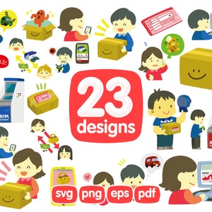 23 Online Shopping Clipart, Lieferung Png, Lieferung Eps, Lieferung Svg, Lieferung Cricut, Lieferung Illustration, Lieferung Niedliche Clipart, Vektor