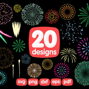 20 Fireworks Clipart Bundle, Fireworks svg, Fireworks png, Fireworks cricut, Fireworks printable, Fireworks design, Fireworks image eps png