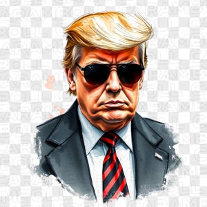 Donald Trump in Sunglasses PNG