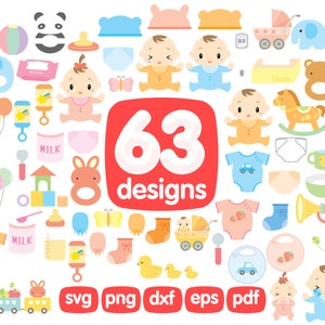 63 Pacote de clipart de bebê, clipart de chá de bebê, clipart de menina, clipart de bebê menino, clipart de recém-nascido, clipart de bebê fofo, clipart de bebê novo