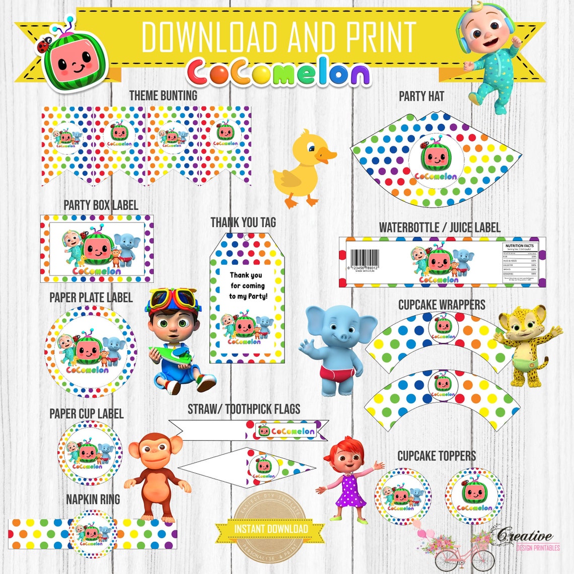 COCOMELON PARTY Printables/Cocomelon Party/ Party Printables | Etsy