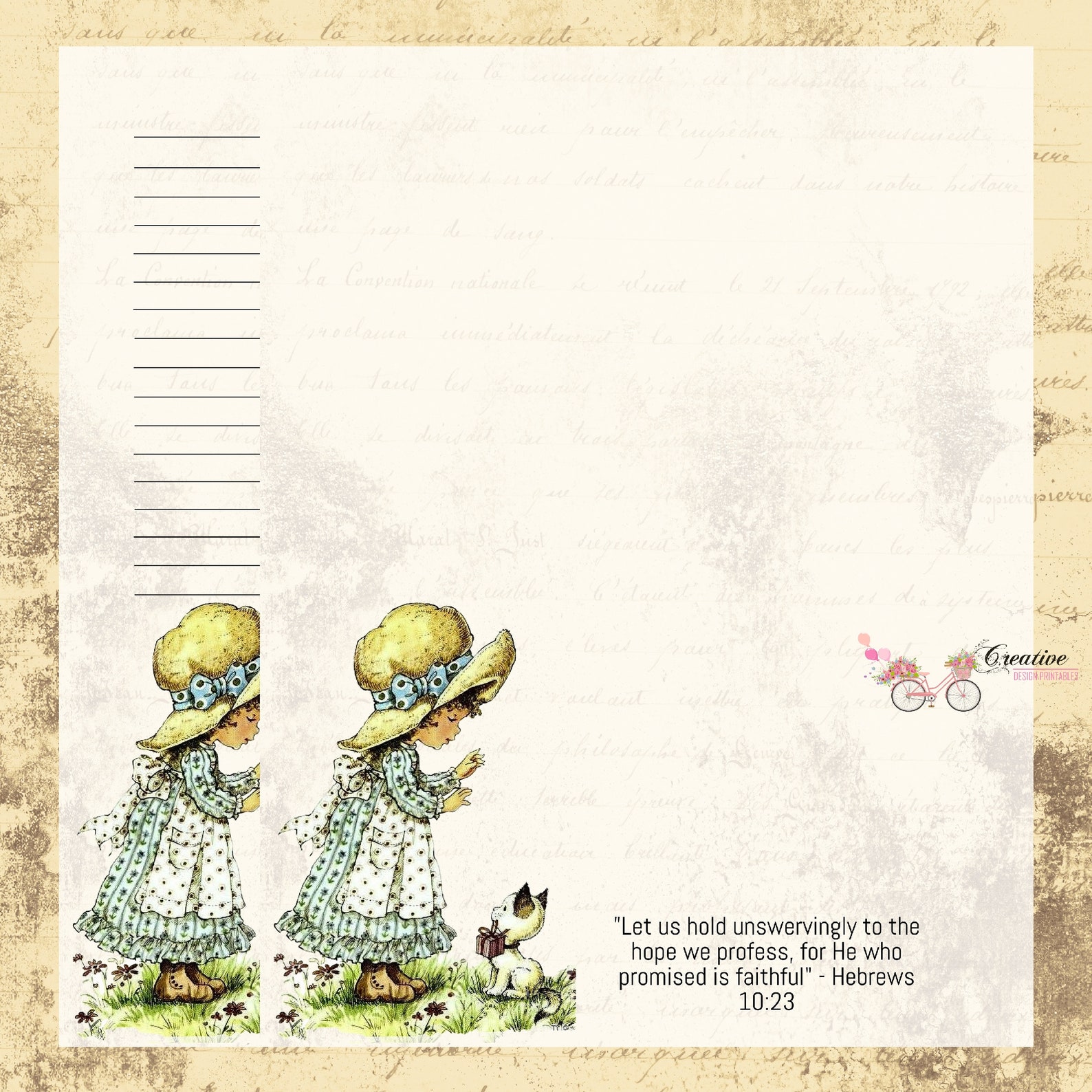 HOLLY HOBBIE/SARAHKAY Vintage 1970 Printable Stationery Etsy