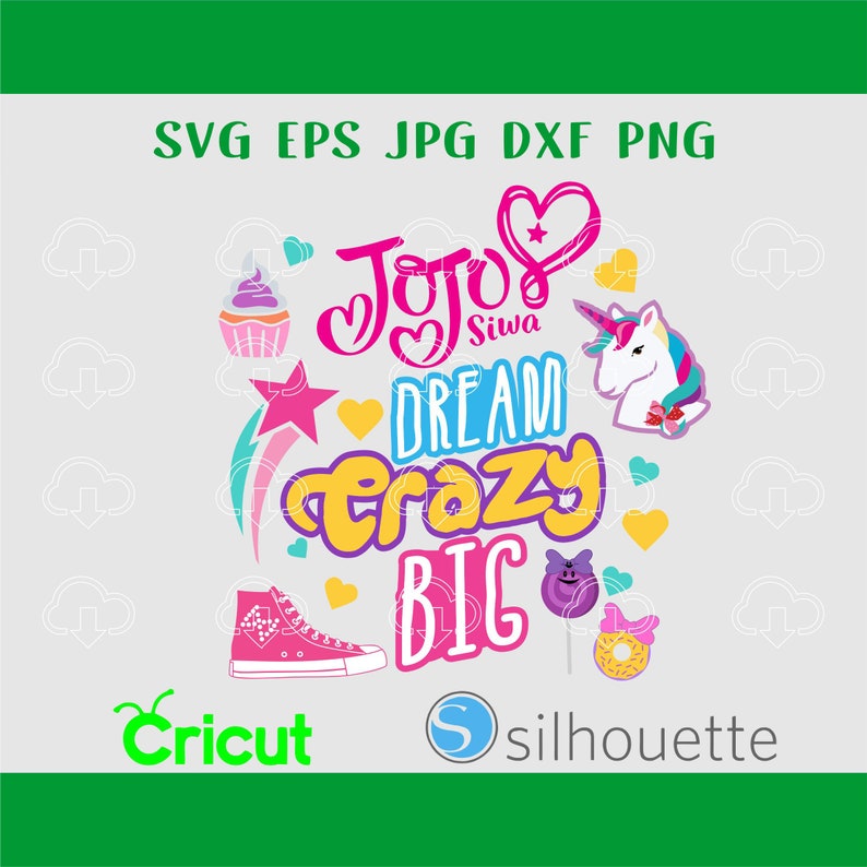 Dream crazy bigJojoJojo siwa logo svgJojo siwa svgJojo | Etsy