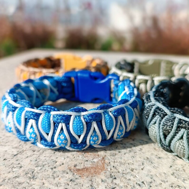 Colorful Handmade Paracord Bracelet, Unisex Paracord Bracelet, Bright