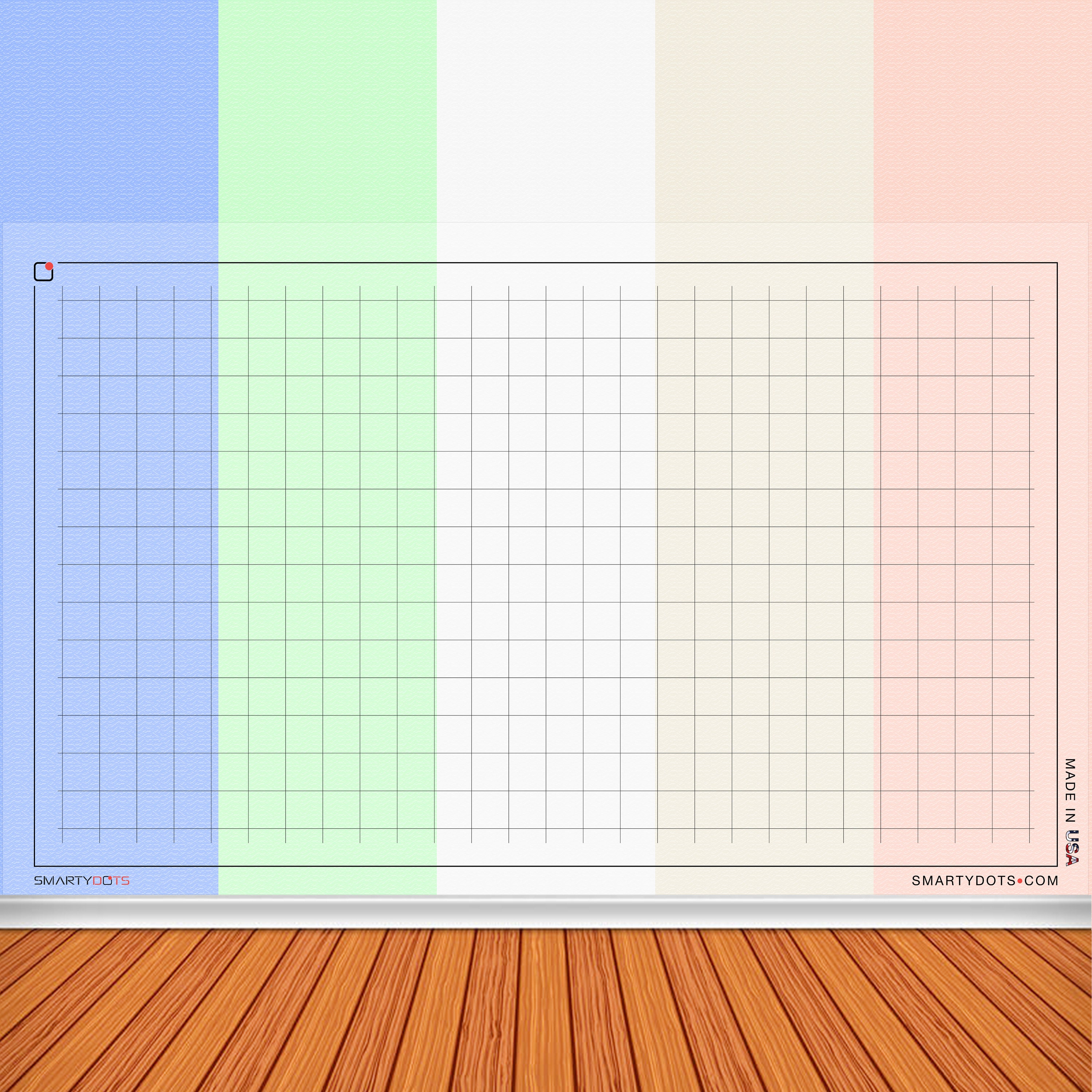 GRAPH 2 Inch Grid (58x35) Dry Erase Without A Trace Glueless ...