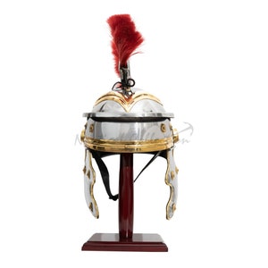 Red Crest Römischer Centurio Helm: Mittelalter-LARP-Replik
