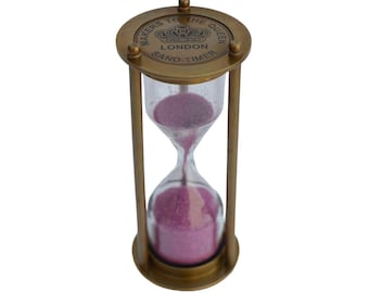 NAUTICAL COLLECTION | Decorative Antique Brass Hour Glass 3 Minute Sand Timer