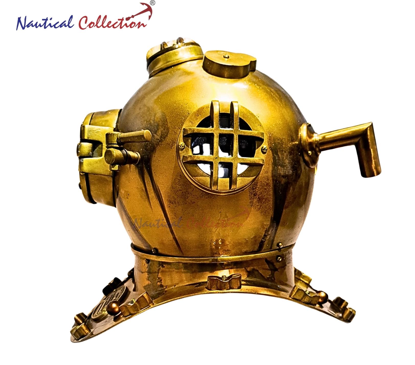 Decorative Diving Helmet: Solid Steel & Aluminum US Navy Mark V Replica ...