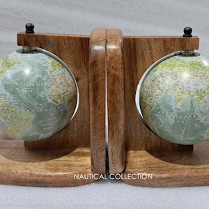Decorative Globe bookends for Office, Kitchen, Living Room, Home Décor and Gift Item, Book Selves Holder Modern Style Bookend
