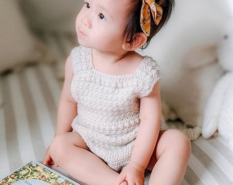 Crochet Pattern Baby Romper Newborn to 36 months