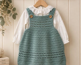 Baby Pinafore Dress Crochet Pattern PDF | Newborn–36 Months