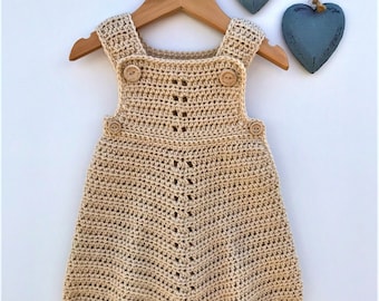 Crochet Pattern Baby Romper - Newborn to 24 months