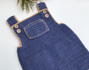 Crochet Pattern Baby Overalls - Newborn to 3 years