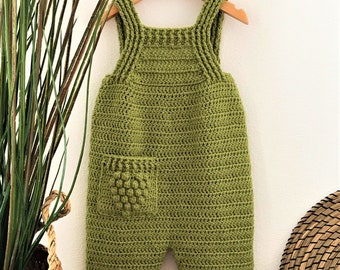 Crochet Pattern Baby Overalls - Newborn to 24 months