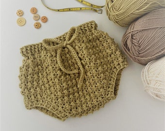 Patrón de crochet para pantalones bombachos de bebé - Recién nacidos a 24 meses