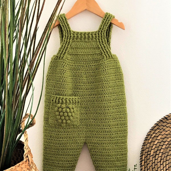 Crochet Pattern Baby Overalls - Newborn to 24 months