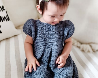 Crochet Pattern Baby Dress - Newborn to 24 months