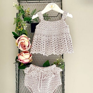 Crochet Pattern Girls and Baby Dress - newborn to 9 years