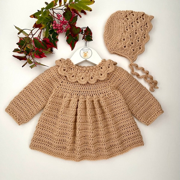 Robe au crochet pour bébés et fillettes - 0-3 mois à 5-6 ans