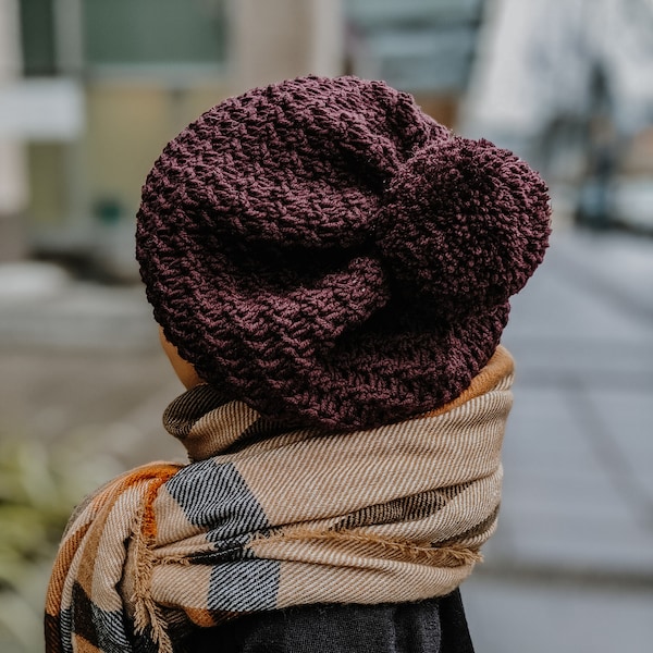 Béret au crochet pour bébé, adolescent et adulte