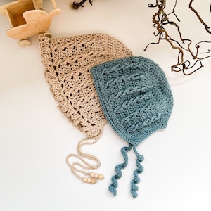 Crochet Pattern Baby Bonnet - Newborn to 24 months