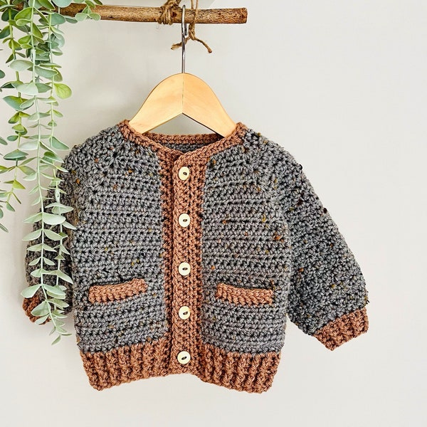 Crochet Pattern Baby / Childs Cardigan - 6 months to 8 years